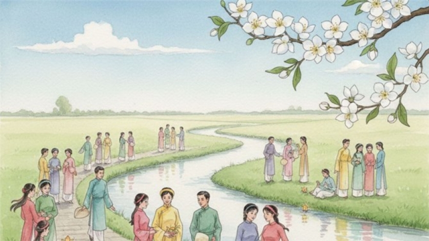 Bức tranh Xuân trong Truyện Kiều