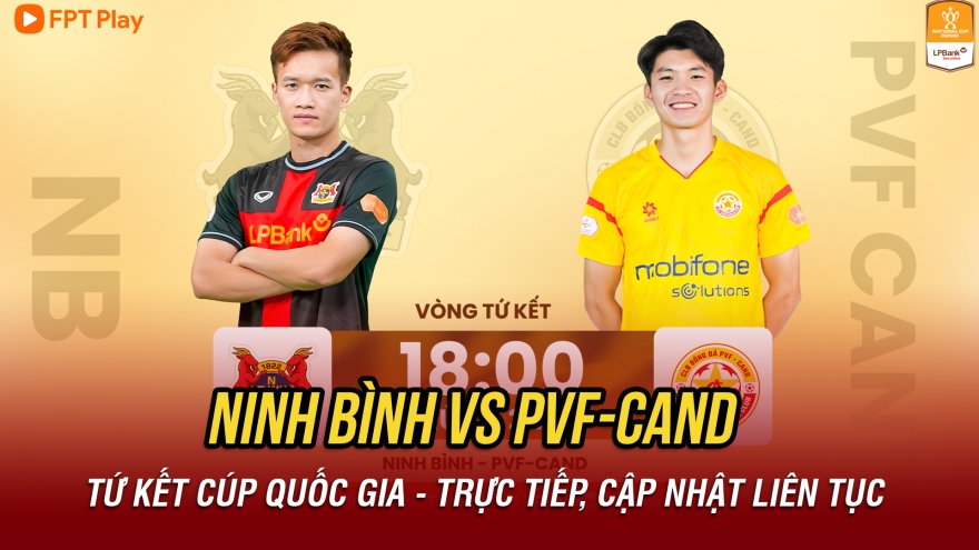 Trực tiếp Ninh Bình vs PVF-CAND: Chủ nhà giải tỏa áp lực