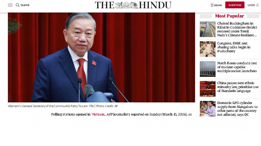 Truyền thông và chuyên gia quốc tế đánh giá cao ý nghĩa ngày bầu cử tại Việt Nam