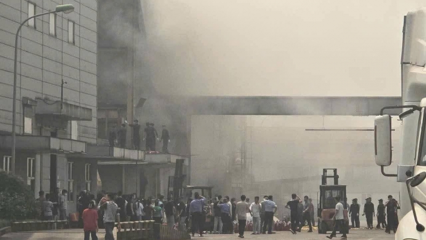 Nổ bình khí nén tại khu công nghiệp ở Bắc Ninh