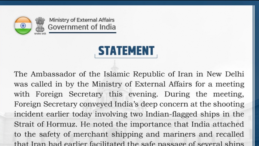 Đại sứ Iran bị triệu tập sau khi hai tàu mang cờ Ấn Độ bị tấn công ở Hormuz