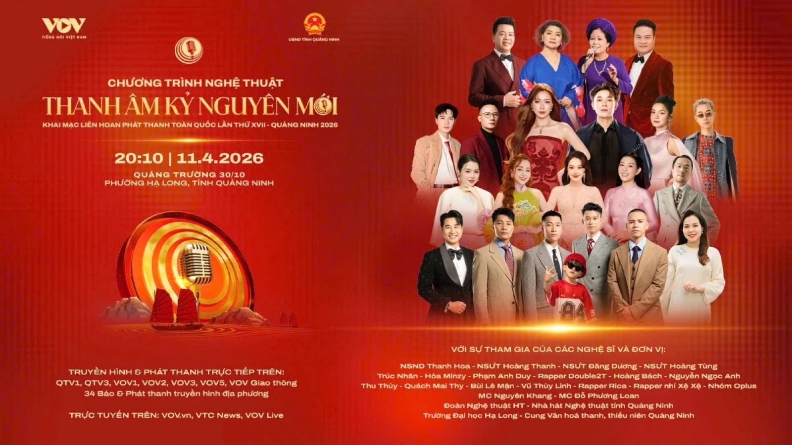 Dàn nghệ sĩ "cực hot" xuất hiện tại concert "Thanh âm kỷ nguyên mới"