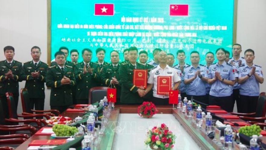 Border talks, friendship envoy titles awarded at Lao Cai-Hekou border gate
