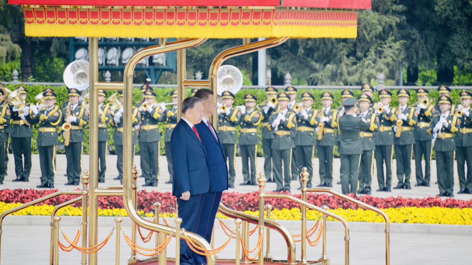 Trung Quốc bắn 21 loạt đại bác chào mừng Tổng Bí thư, Chủ tịch nước Tô Lâm