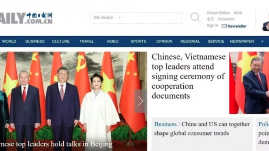 Chinese media highlight top Vietnamese leader’s activities in China