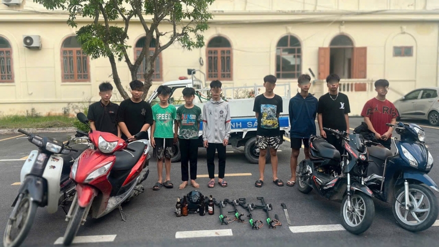 Triệu tập 9 thanh, thiếu niên mang hung khí gây rối trật tự công cộng ở Ninh Bình