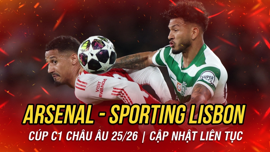 Trực tiếp Arsenal 0-0 Sporting Lisbon: Thế trận kịch tính
