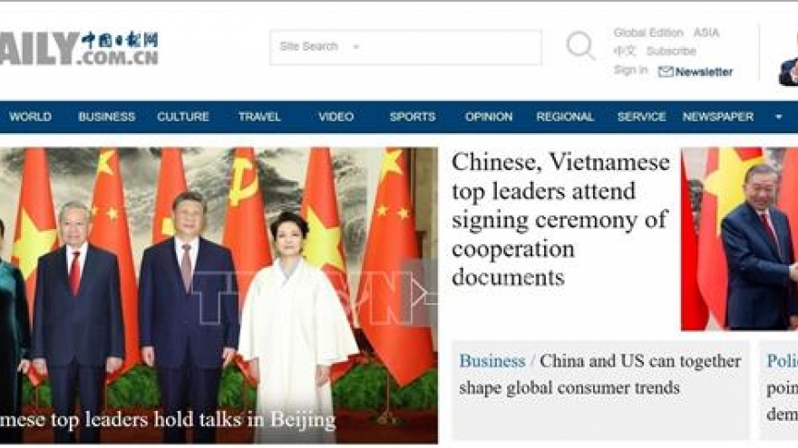 Truyền thông Trung Quốc đưa tin đậm nét về chuyến thăm của Tổng Bí thư, Chủ tịch nước Tô Lâm