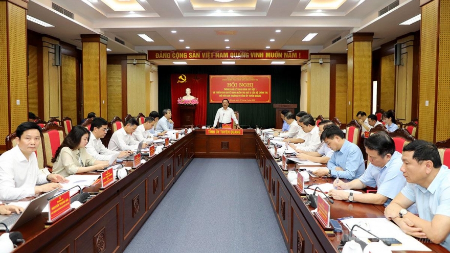 Thông báo kết quả kiểm tra, giám sát đối với Ban Thường vụ Tỉnh uỷ Tuyên Quang