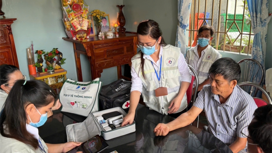 Đội chăm sóc sức khỏe liên tục đến tận nhà dân ở TP.HCM để thăm khám