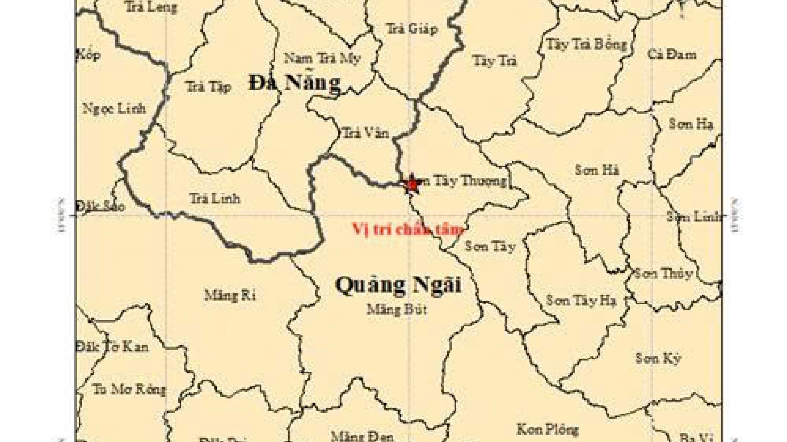Quảng Ngãi xảy ra 2 trận động đất