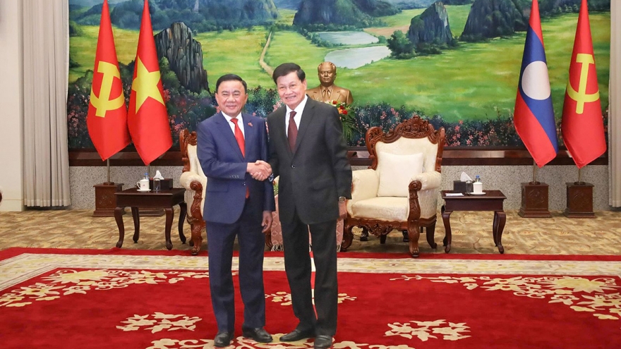 Thường trực Ban Bí thư Trần Cẩm Tú hội kiến Tổng Bí thư, Chủ tịch nước Lào Thongloun Sisoulith