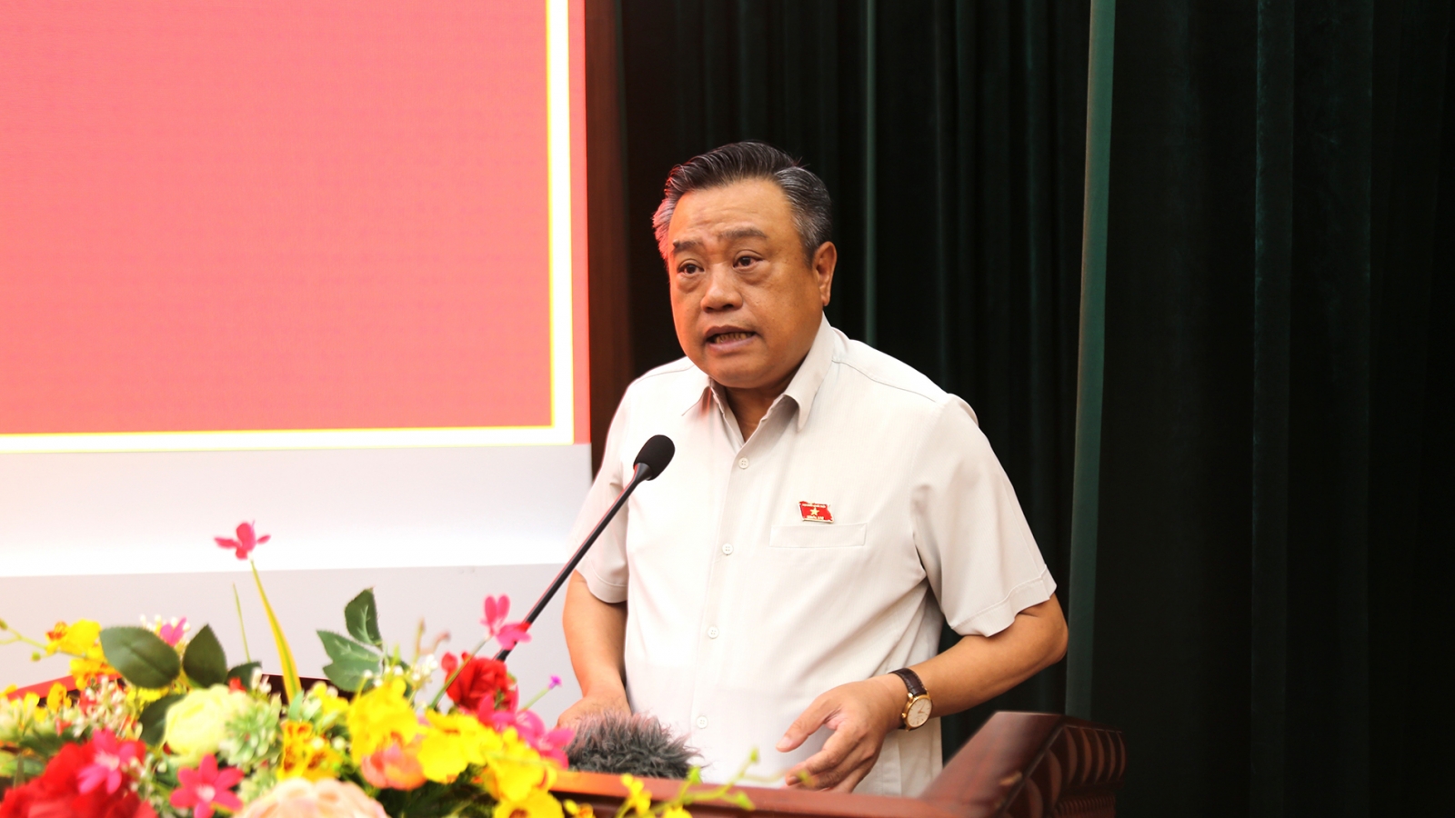 Chủ nhiệm UBKT TW Trần Sỹ Thanh tiếp xúc cử tri tại tỉnh Lạng Sơn