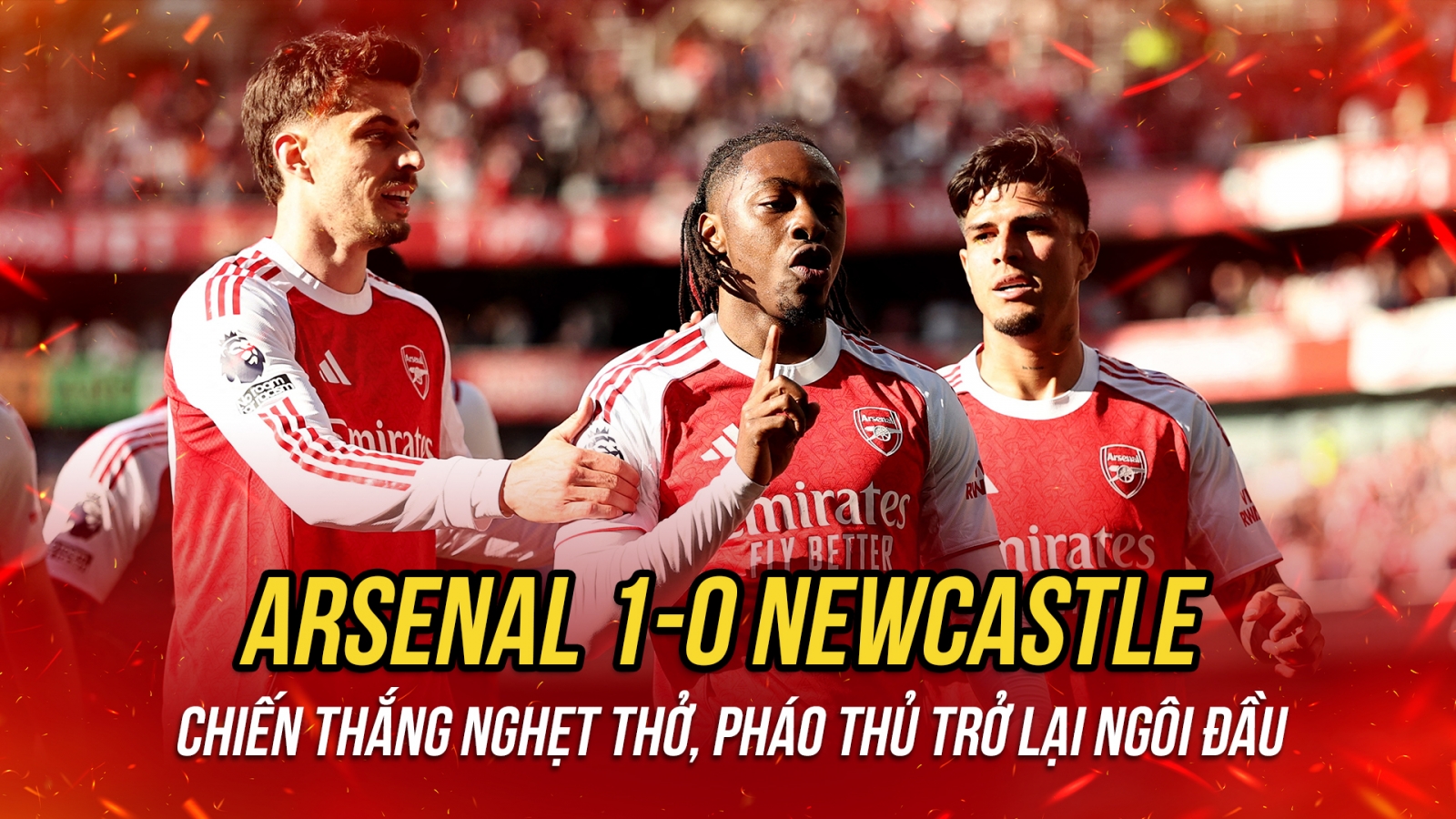 Kết quả vòng 34 Ngoại hạng Anh 2025/2026: Arsenal trở lại ngôi đầu