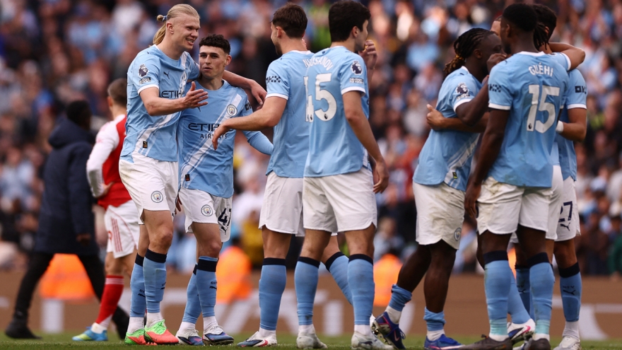 Man City có cơ hội dẫn đầu bảng xếp hạng ngoại hạng Anh từ vòng 34