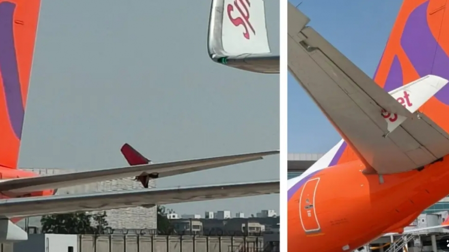 Hai máy bay chở khách va chạm trên đường băng ở Ấn Độ