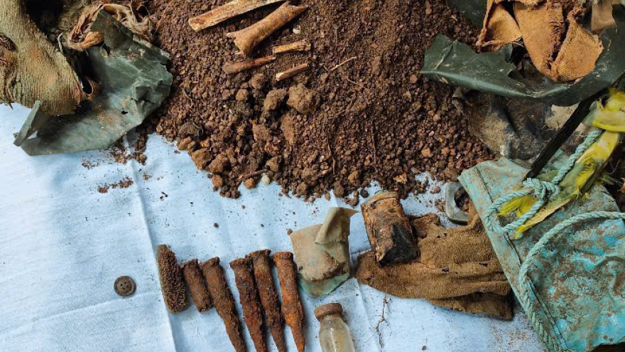 Quân đoàn 34 phát hiện, quy tập 12 bộ hài cốt liệt sĩ