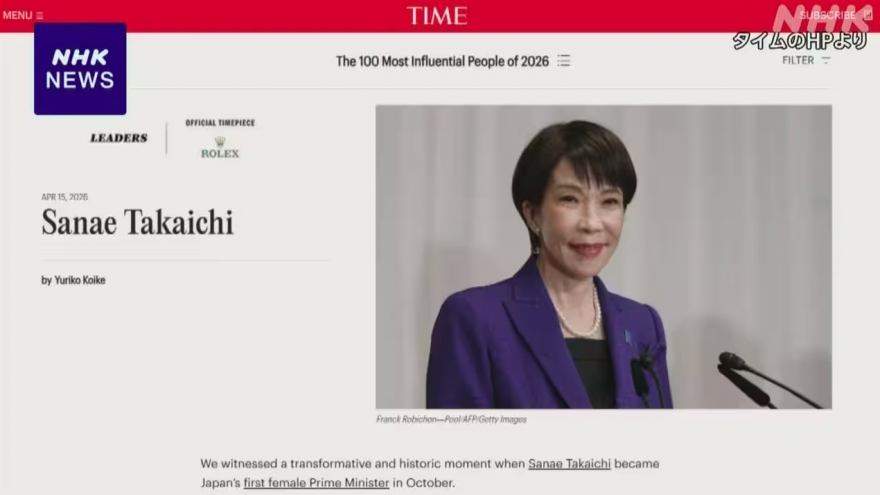 Nữ Thủ tướng Nhật Bản nằm trong danh sách “100 người có ảnh hưởng nhất thế giới"