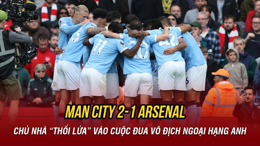 Kết quả Ngoại hạng Anh hôm nay 20/4: Man City thắng kịch tính Arsenal