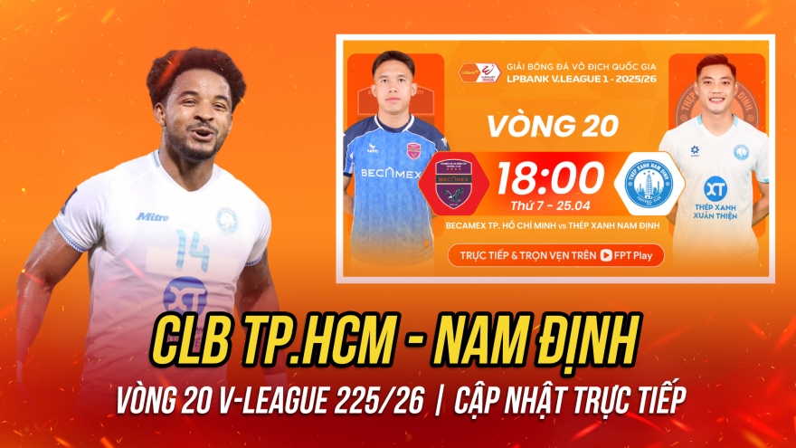 Trực tiếp TP.HCM 1-0 Nam Định: Học trò của HLV Kim Sang Sik ghi bàn