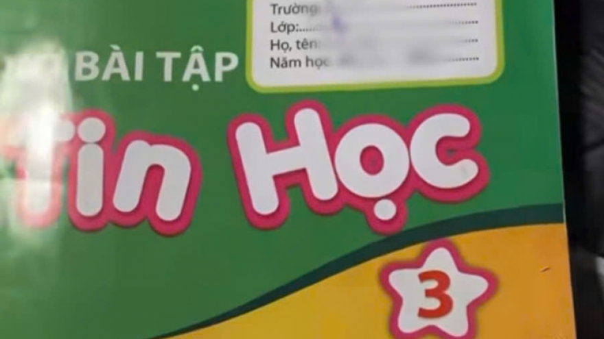 Vở bài tập Tin học lớp 3 in link "web đen": Đơn vị phát hành thông báo khẩn