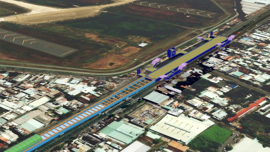 Đóng dải phân cách Trường Chinh – Phạm Văn Bạch phục vụ Metro số 2