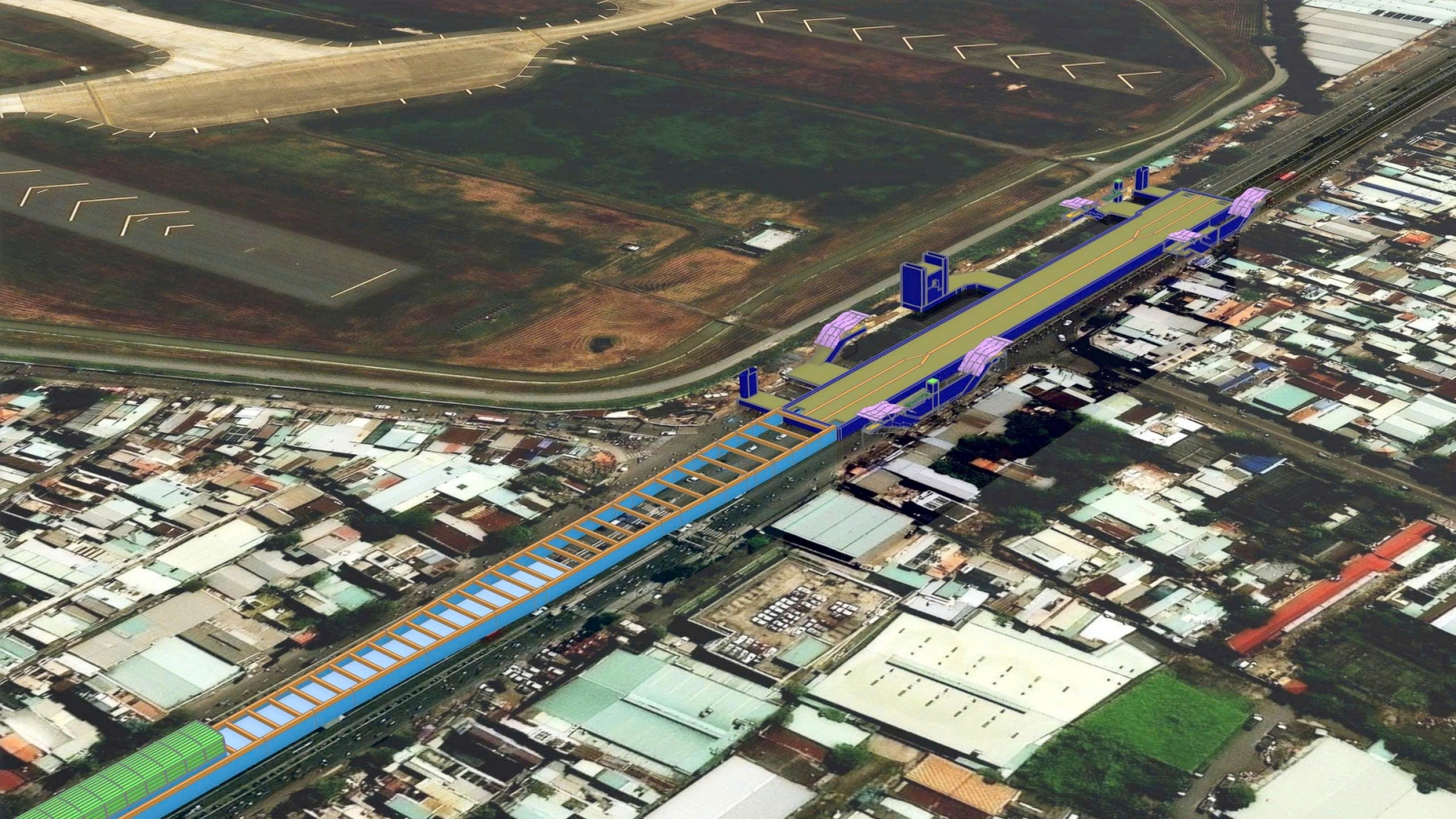 Đóng dải phân cách Trường Chinh – Phạm Văn Bạch phục vụ Metro số 2