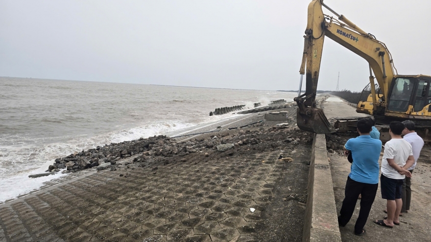 Xử lý khẩn cấp sự cố mái kè biển Hải Thịnh 3