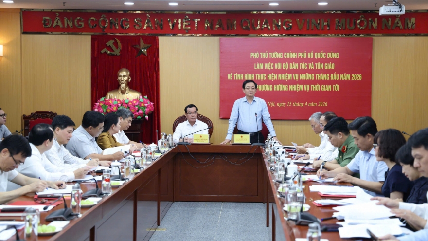 Phó Thủ tướng Chính phủ Hồ Quốc Dũng làm việc với Bộ Dân tộc và Tôn giáo