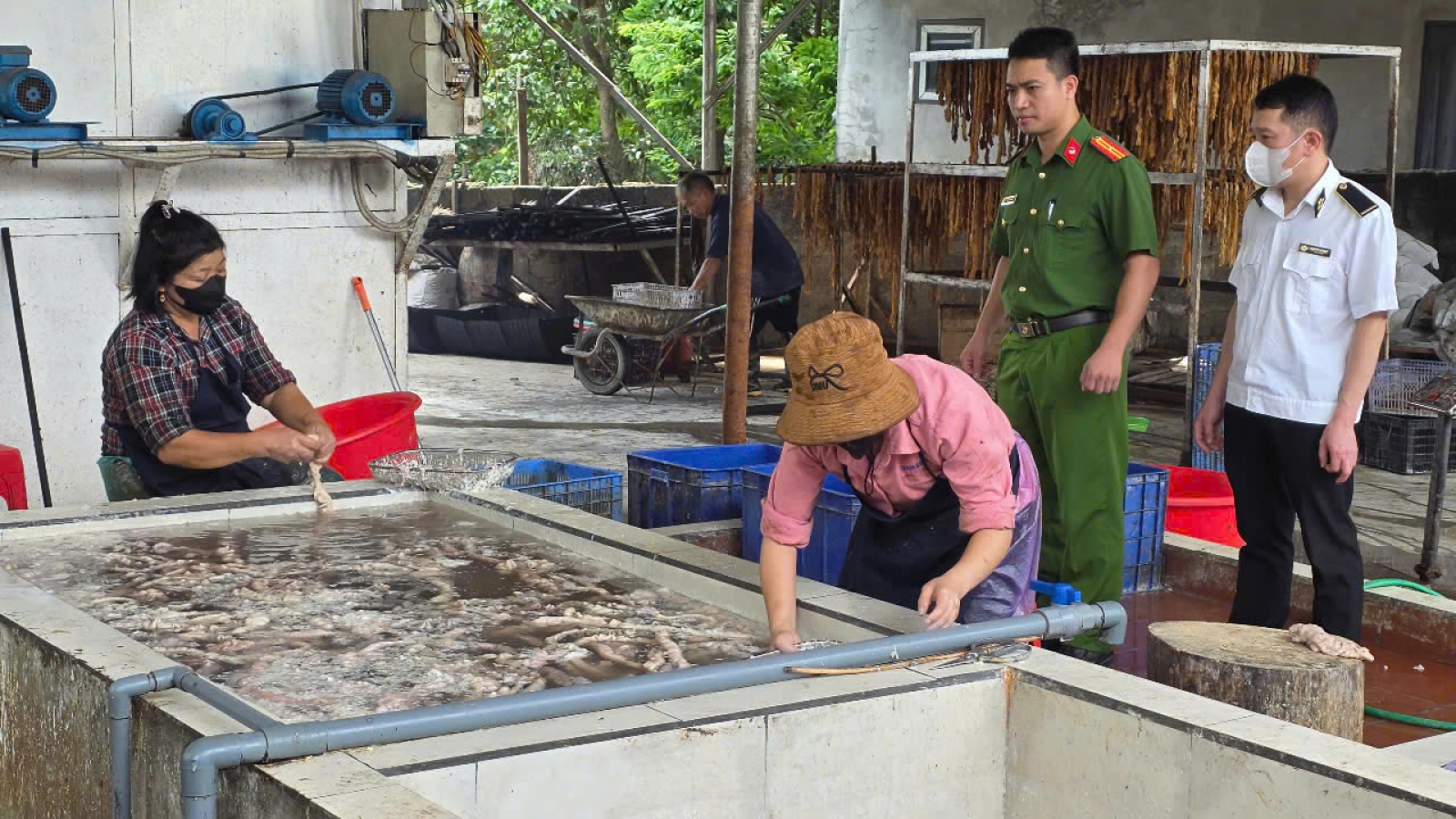 Bắc Ninh phát hiện cơ sở kinh doanh hơn 3 tấn lòng thối chuẩn bị đi tiêu thụ