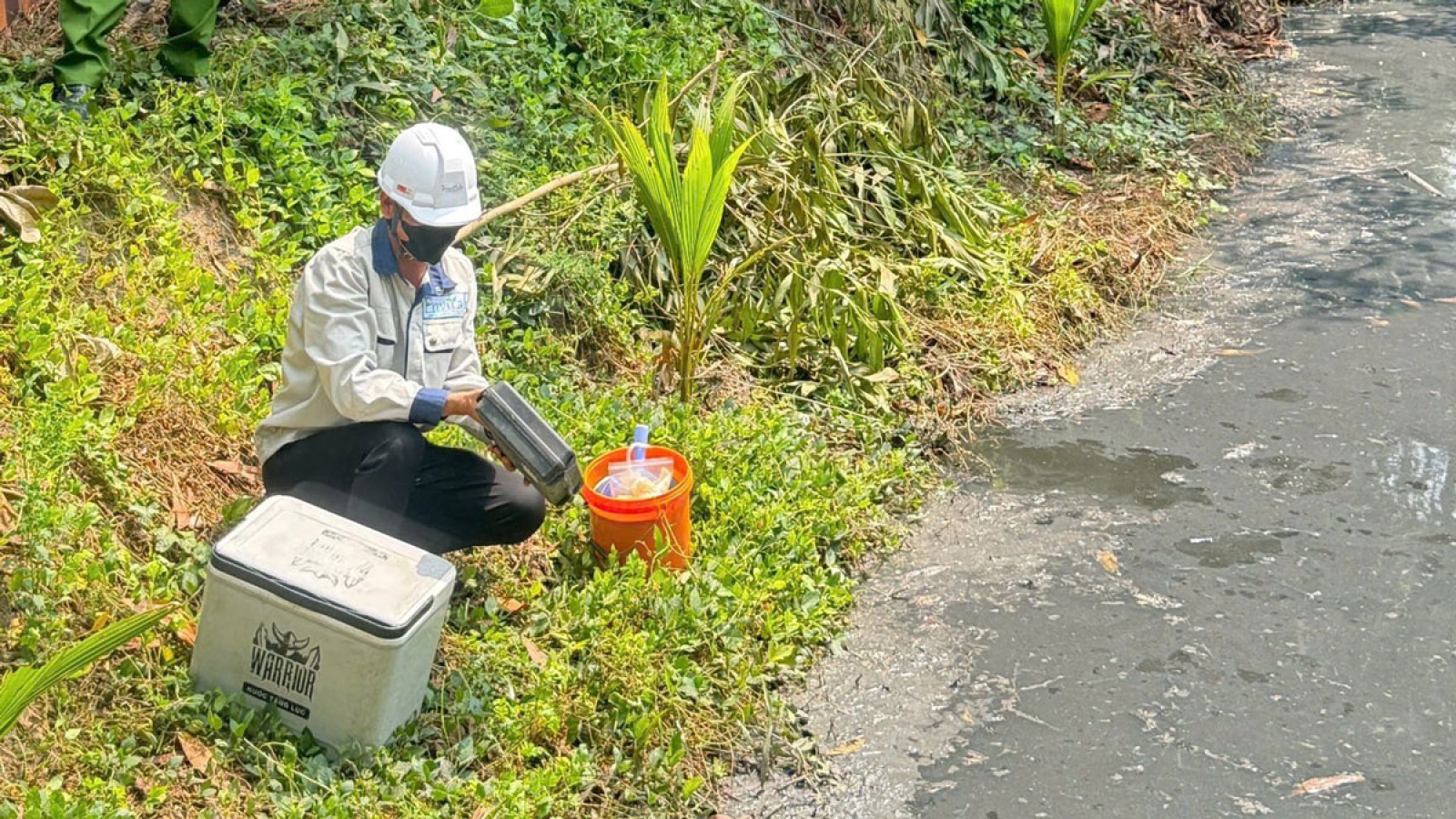 Trại vịt ở Đồng Nai lén lút xả thải trực tiếp ra suối trong đêm
