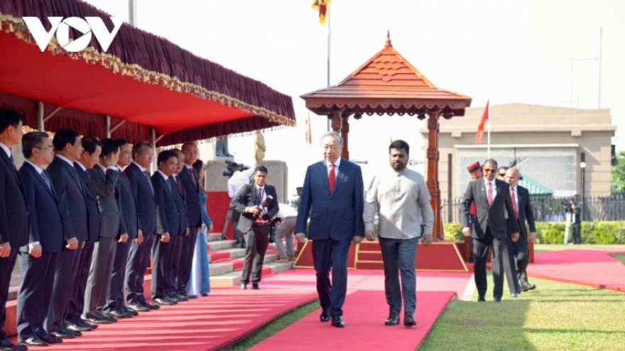 Sri Lanka holds official welcome ceremony for Vietnam’s top leader on State visit
