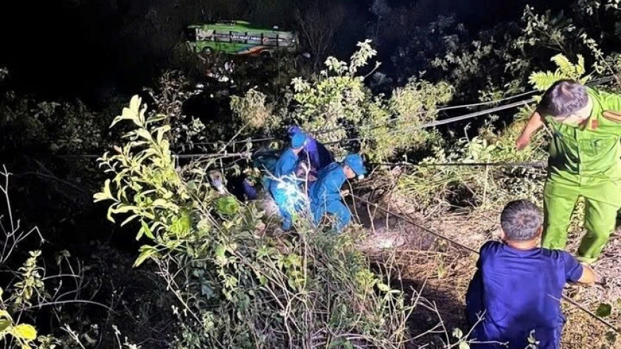 Passenger bus plunges into ravine, 1 killed and 11 injured
