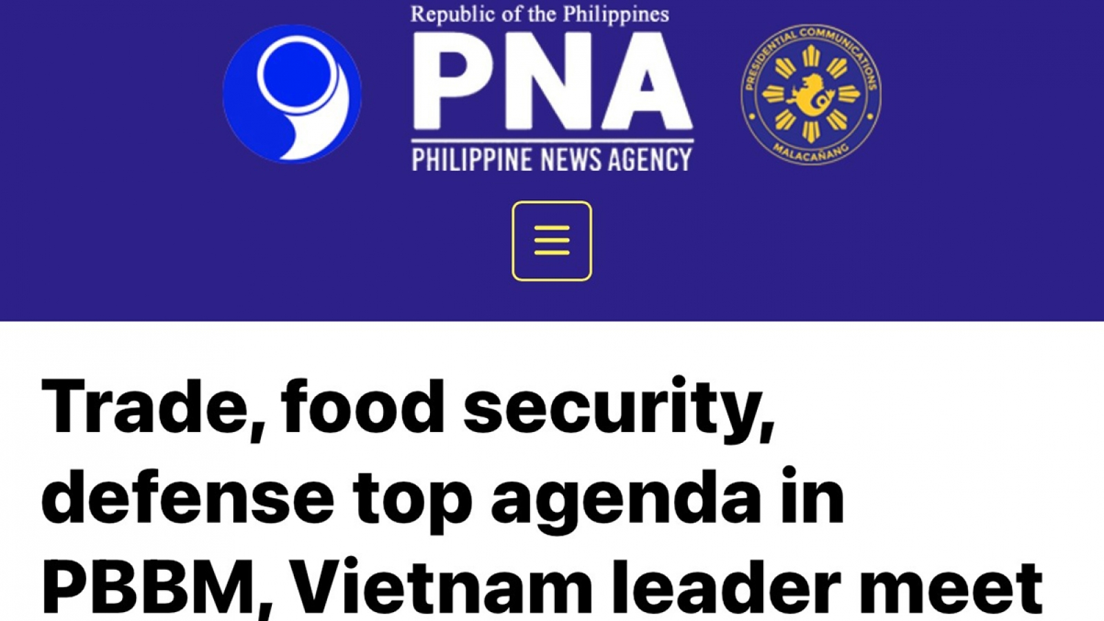 Philippine media highlight Vietnam’s special role in Manila’s foreign relations