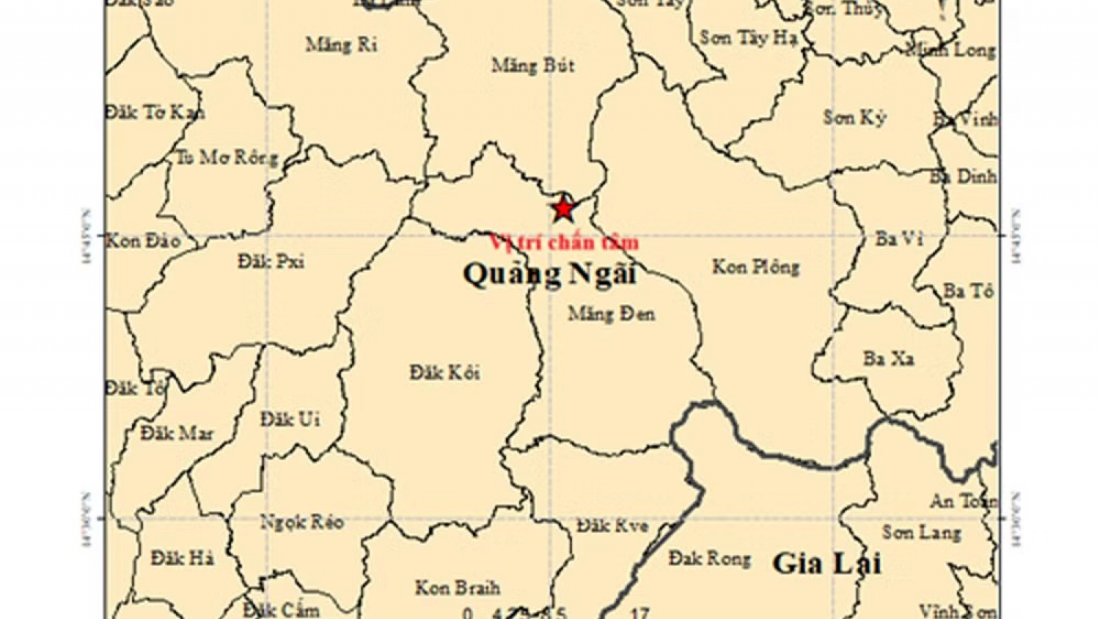 Series of earthquakes hit Quang Ngai in one day