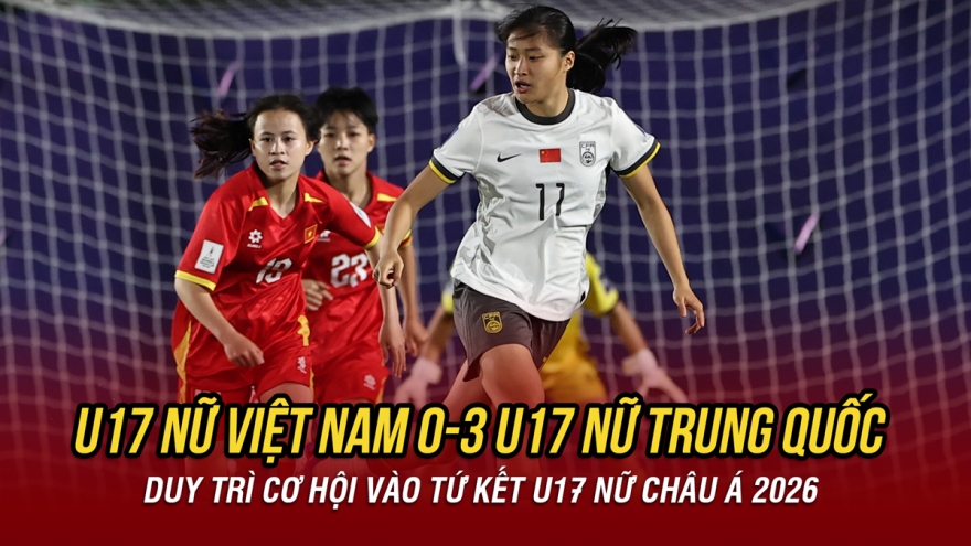 Kết quả bóng đá hôm nay 4/5: U17 nữ Việt Nam thua đậm U17 nữ Trung Quốc