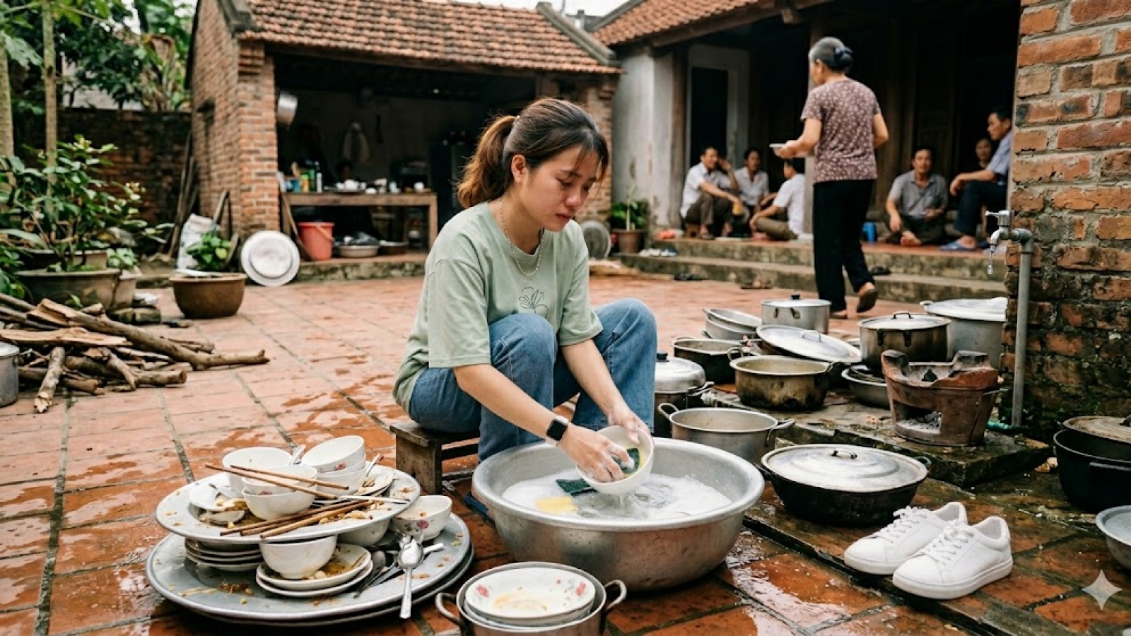 Lần đầu ra mắt bị cô chồng bắt rửa 3 mâm bát