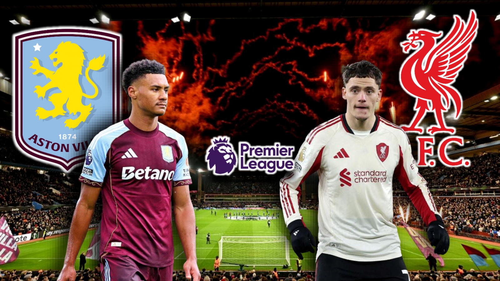 Dự đoán kết quả và đội hình ra sân trận Aston Villa vs Liverpool