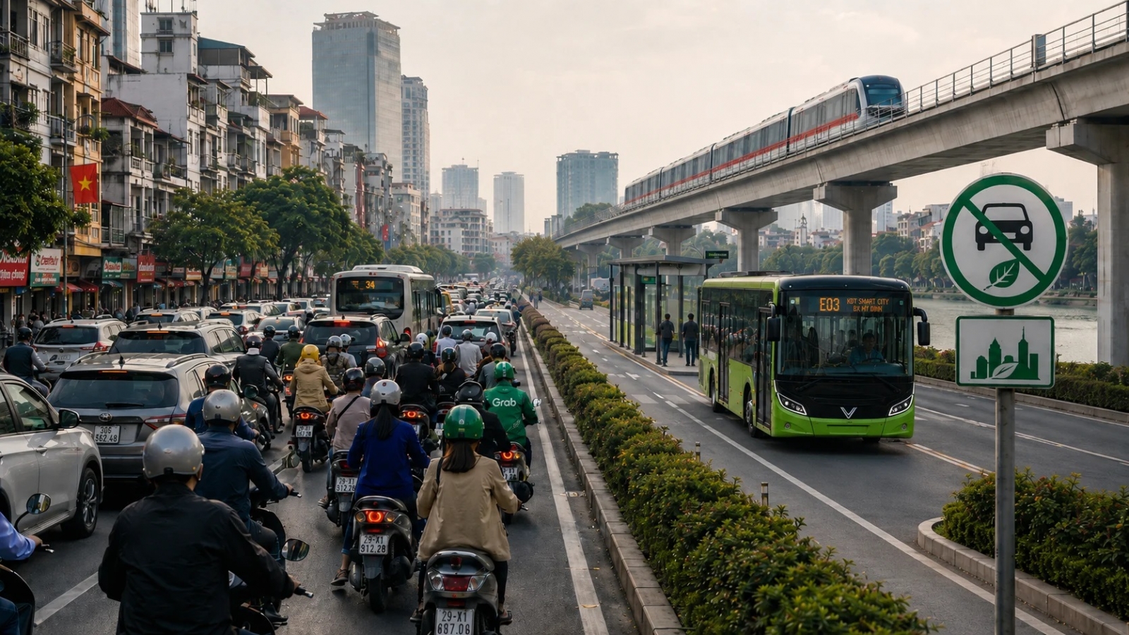 Hạn chế xe cá nhân không chỉ bằng mệnh lệnh
