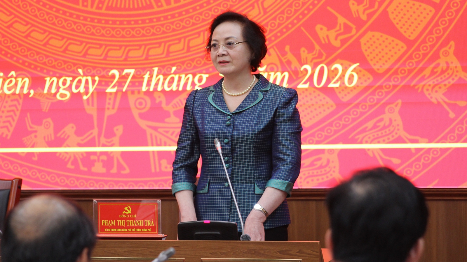 Phó Thủ tướng Phạm Thị Thanh Trà làm việc với Ban Thường vụ Tỉnh ủy Điện Biên