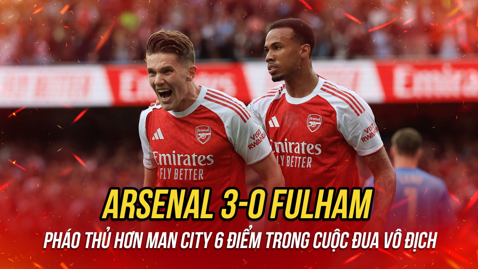 Saka và Gyokeres rực sáng, Arsenal thắng đậm Fulham