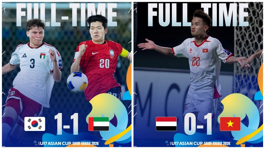 Kết quả U17 châu Á 2026 hôm nay 7/5: U17 Việt Nam đón tin vui từ U17 Hàn Quốc