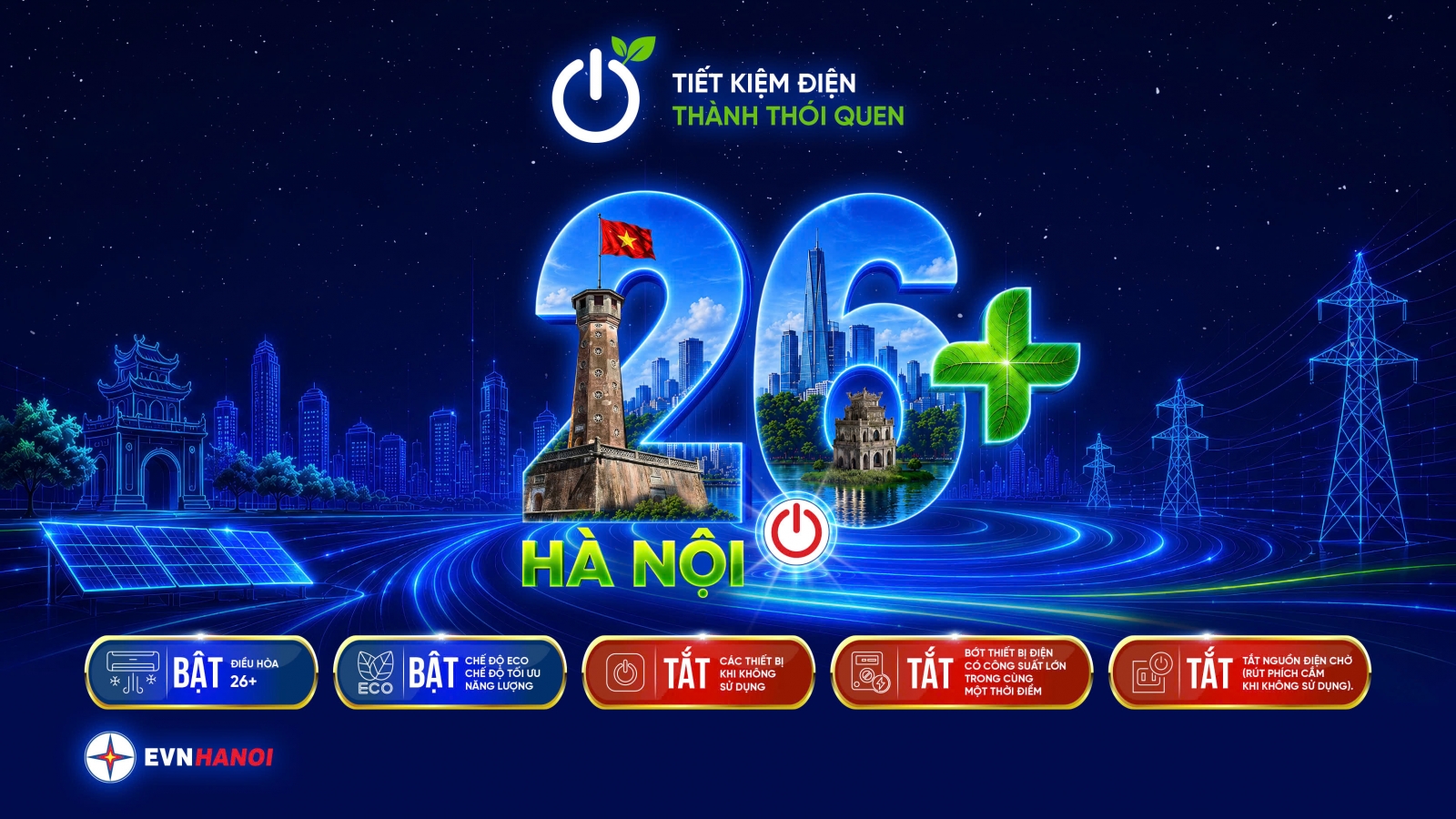Tổng công ty Điện lực TP Hà Nội (EVNHANOI) phát động chiến dịch “Hà Nội 26+”