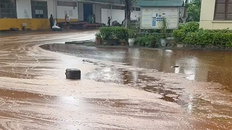 Sét đánh trúng bể chứa nhà máy đường ở Nghệ An, 2.000 tấn mật mía tràn ra ngoài