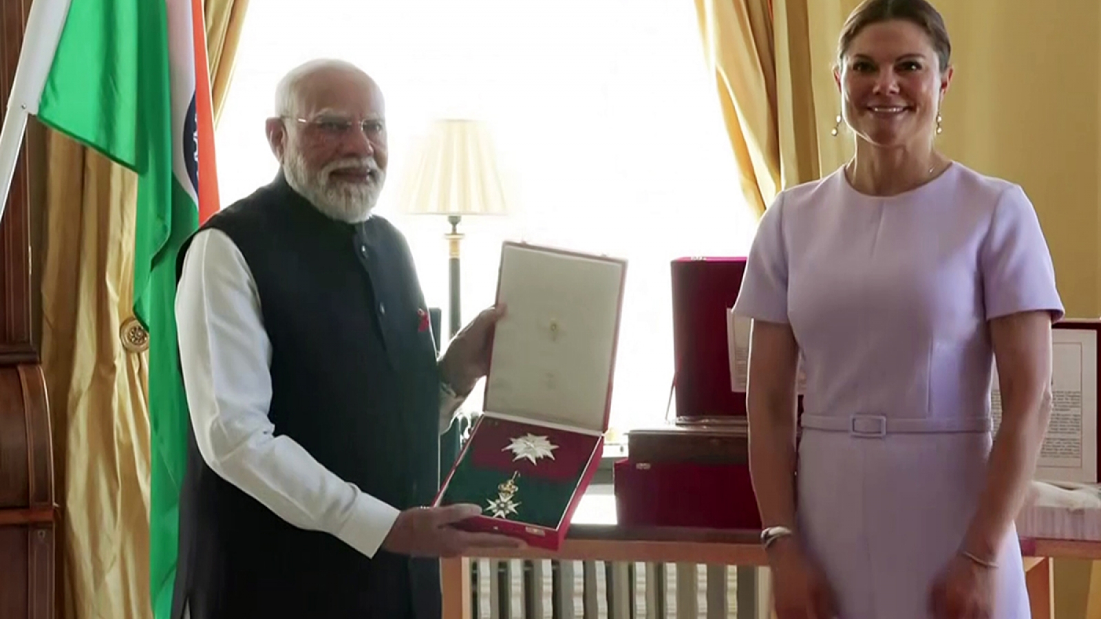 Thủ tướng Ấn Độ Narendra Modi được Thụy Điển trao tặng Huân chương Sao Bắc Cực