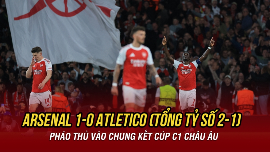 Kết quả bóng đá hôm nay 6/5: Arsenal thắng Atletico, vào chung kết Cúp C1 châu Âu