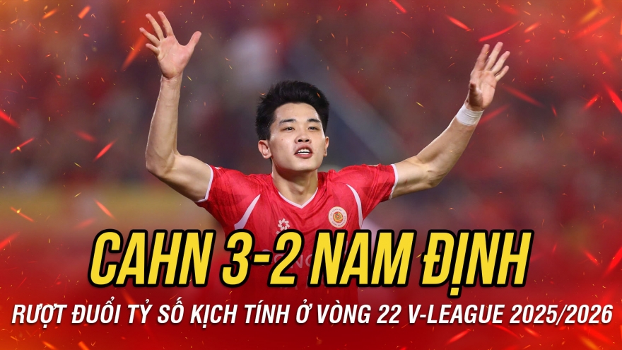 Kết quả V-League tối 10-5: CAHN thắng ngược Nam Định nhờ quả phạt đền tranh cãi