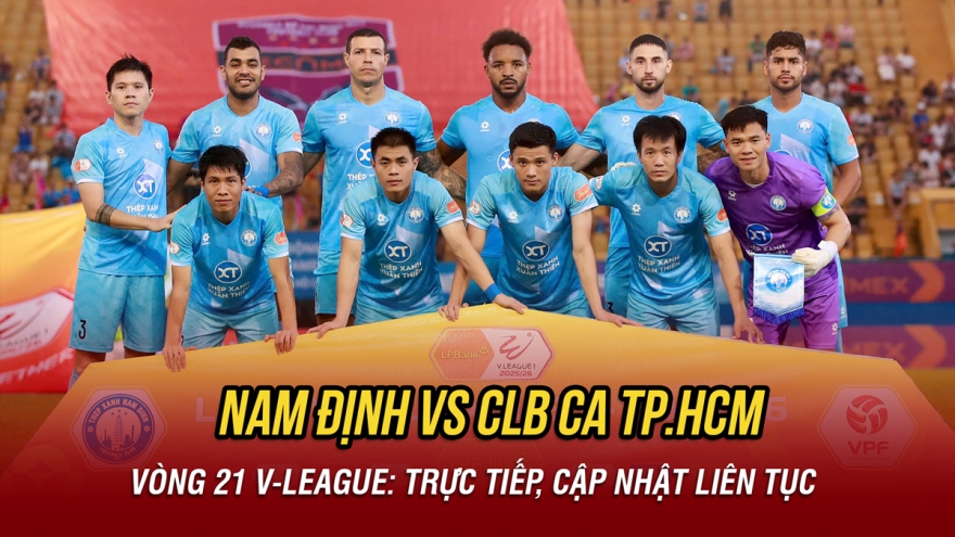 Trực tiếp Nam Định vs CLB CA TP.HCM: Xuân Son ghi bàn trở lại?