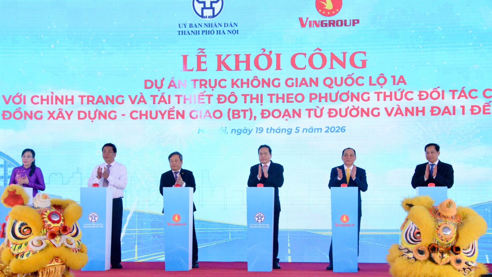 Chủ tịch Quốc hội dự Lễ khởi công Dự án trục không gian Quốc lộ 1A