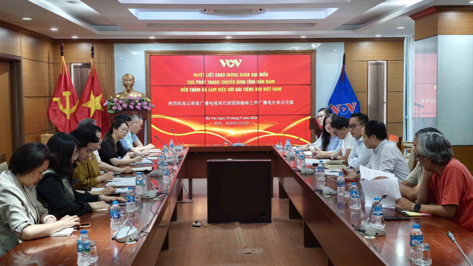 Lãnh đạo VOV tiếp đoàn Cục Phát thanh - Truyền hình tỉnh Vân Nam, Trung Quốc